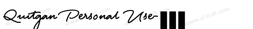 Quitgan Personal Use字体转换